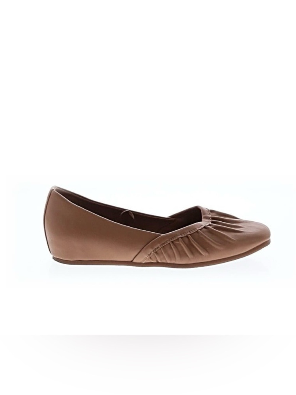 Baretraps Charlie Women's Tan Ruched Ballet Flat